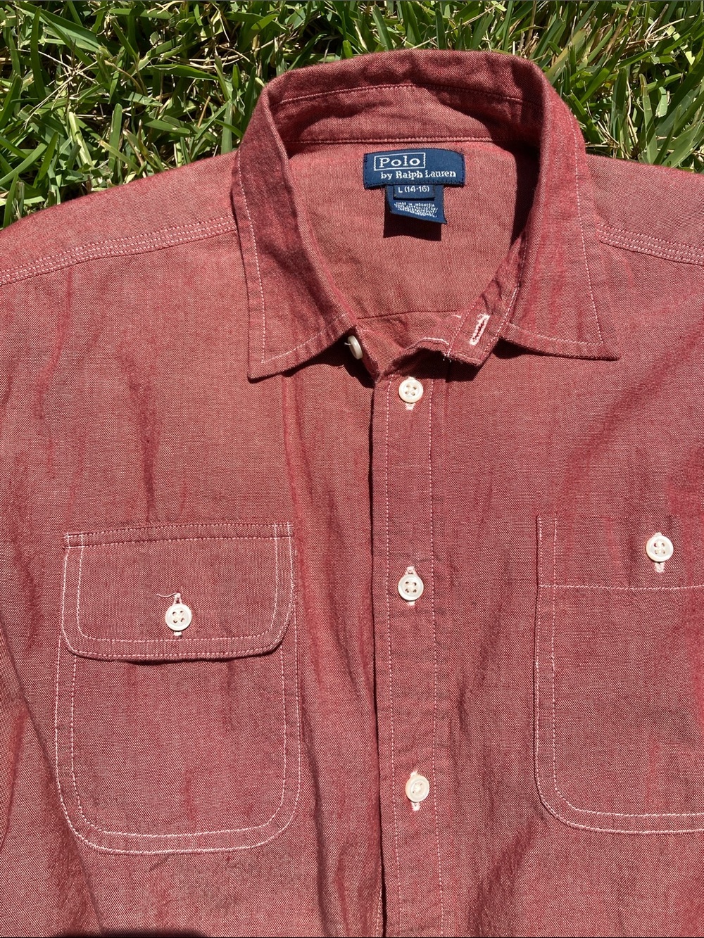Polo by Ralph Lauren Boys' Brick Red Button-Down Shirt